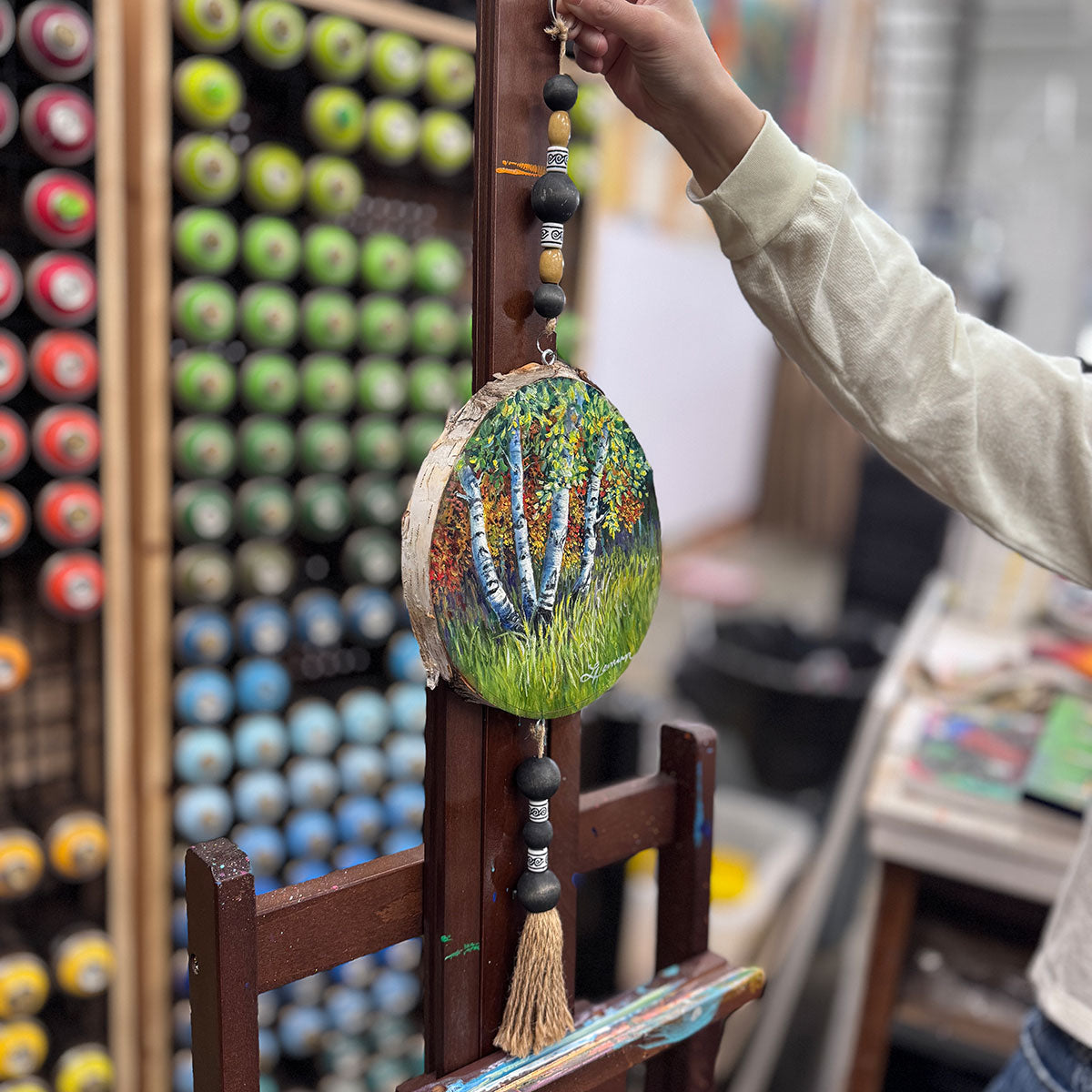 Leanne Hanson - Birch In The Ruddy Forest - Original Painting