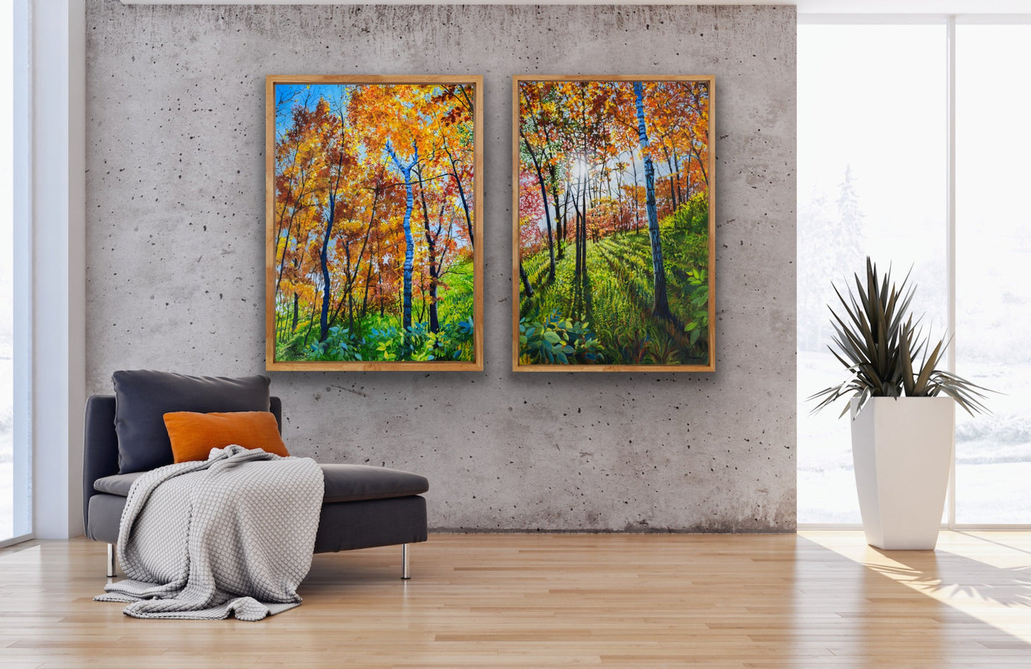 Leanne Hanson - Looking Up Diptych Set