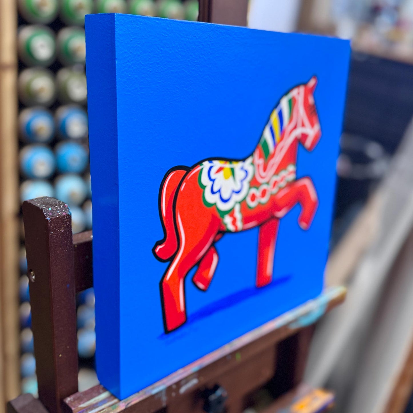 Prancing Pony - Original Painting - 12" x 12"