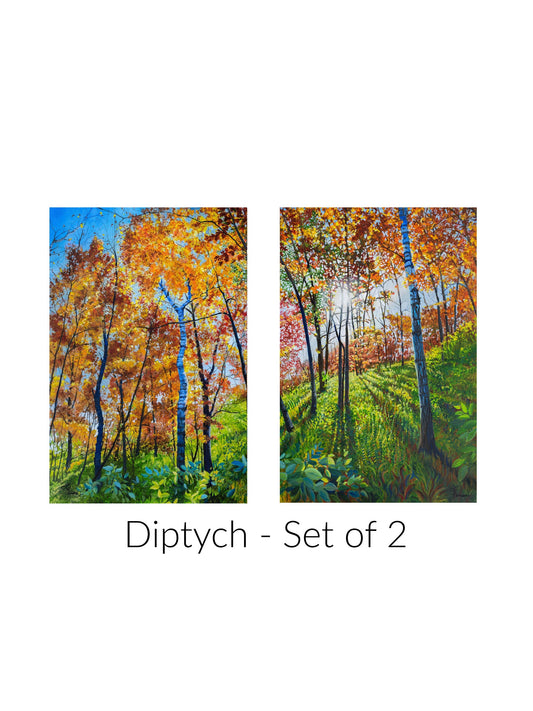 Leanne Hanson - Looking Up Diptych Set