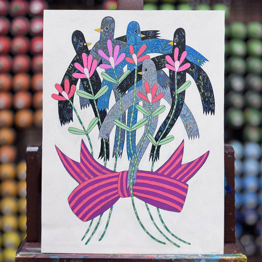 Jennifer Davis - Bird Bouquet - Original Painting